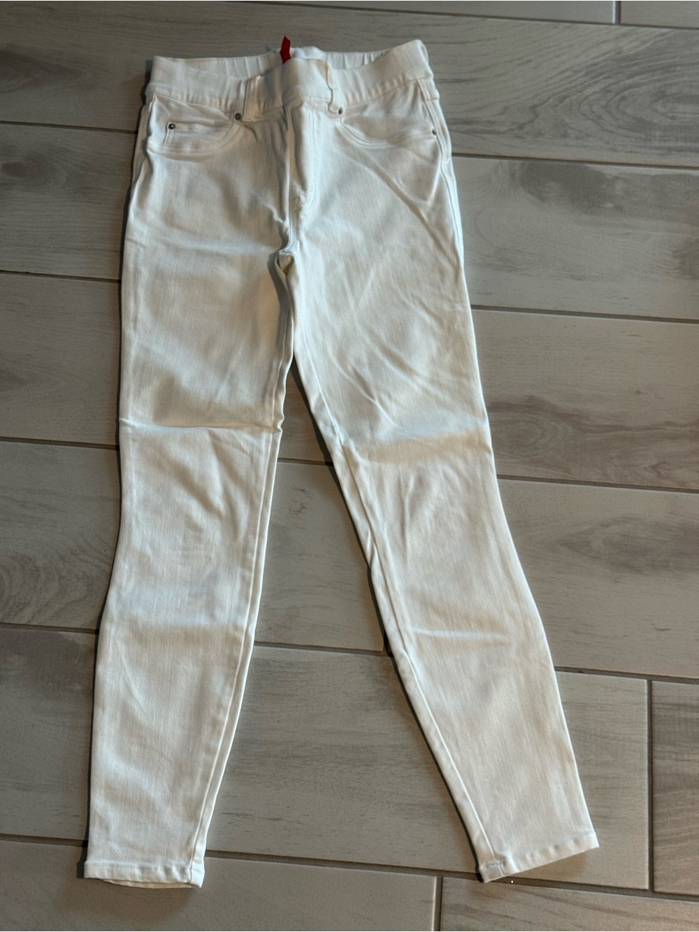 SPANX White Skinny Jeans - High-Rise Sculpting Fit